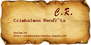 Czimbalmos Renáta névjegykártya
